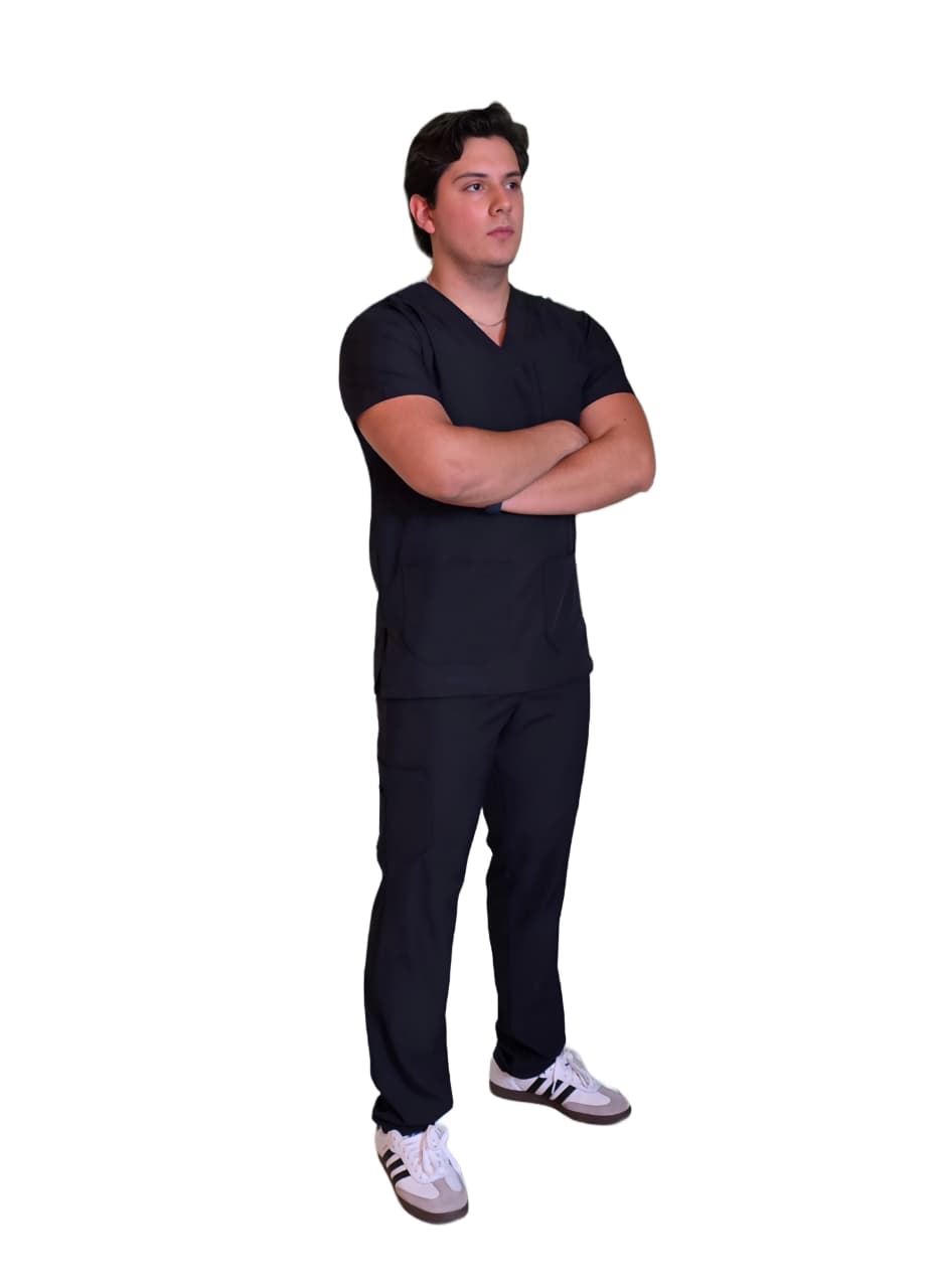 Pijama Quirúrgica Caballero Corte Recto Color Azul Marino