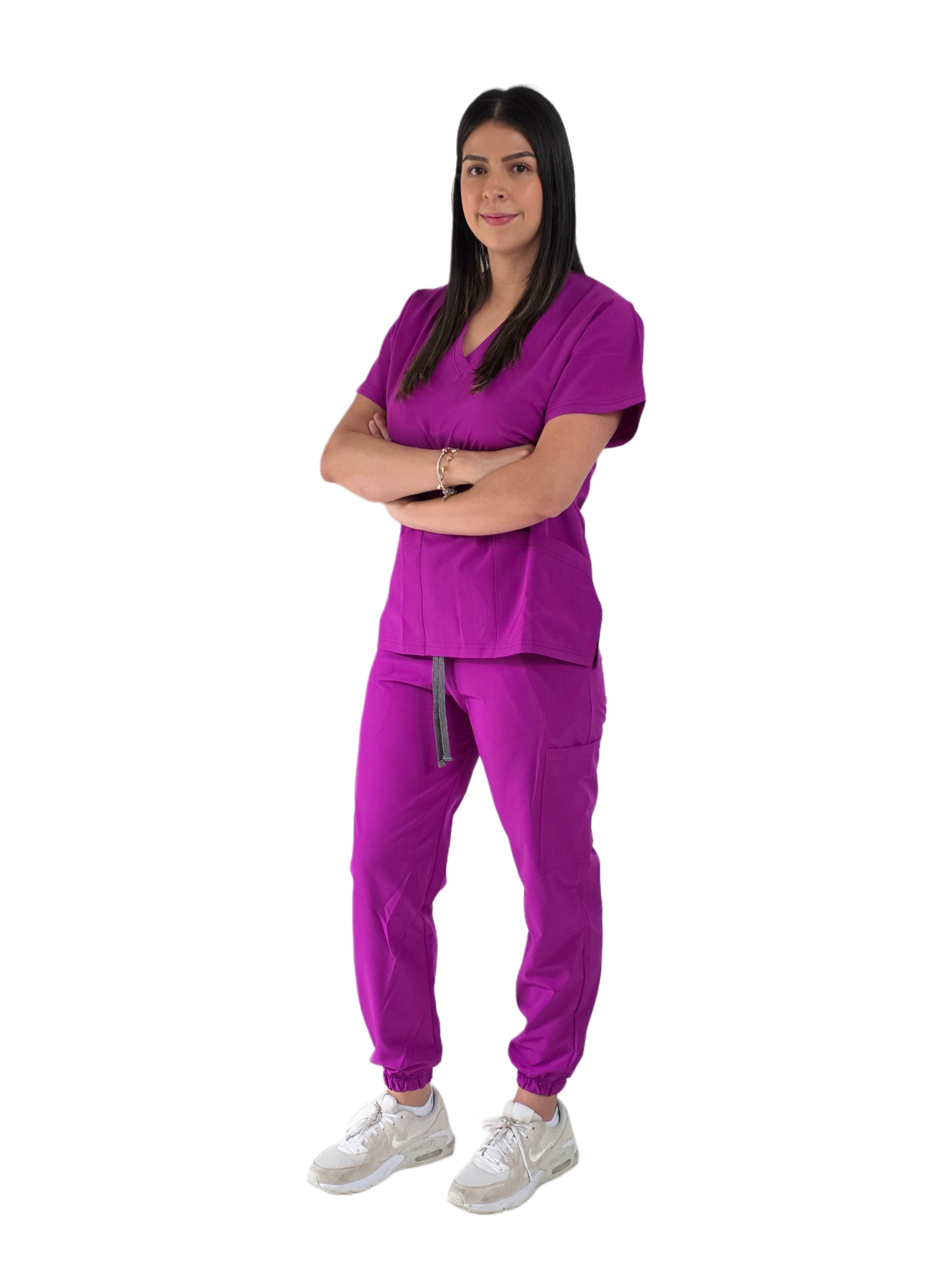 Pijama Quirúrgica Dama Corte Jogger Color Morado