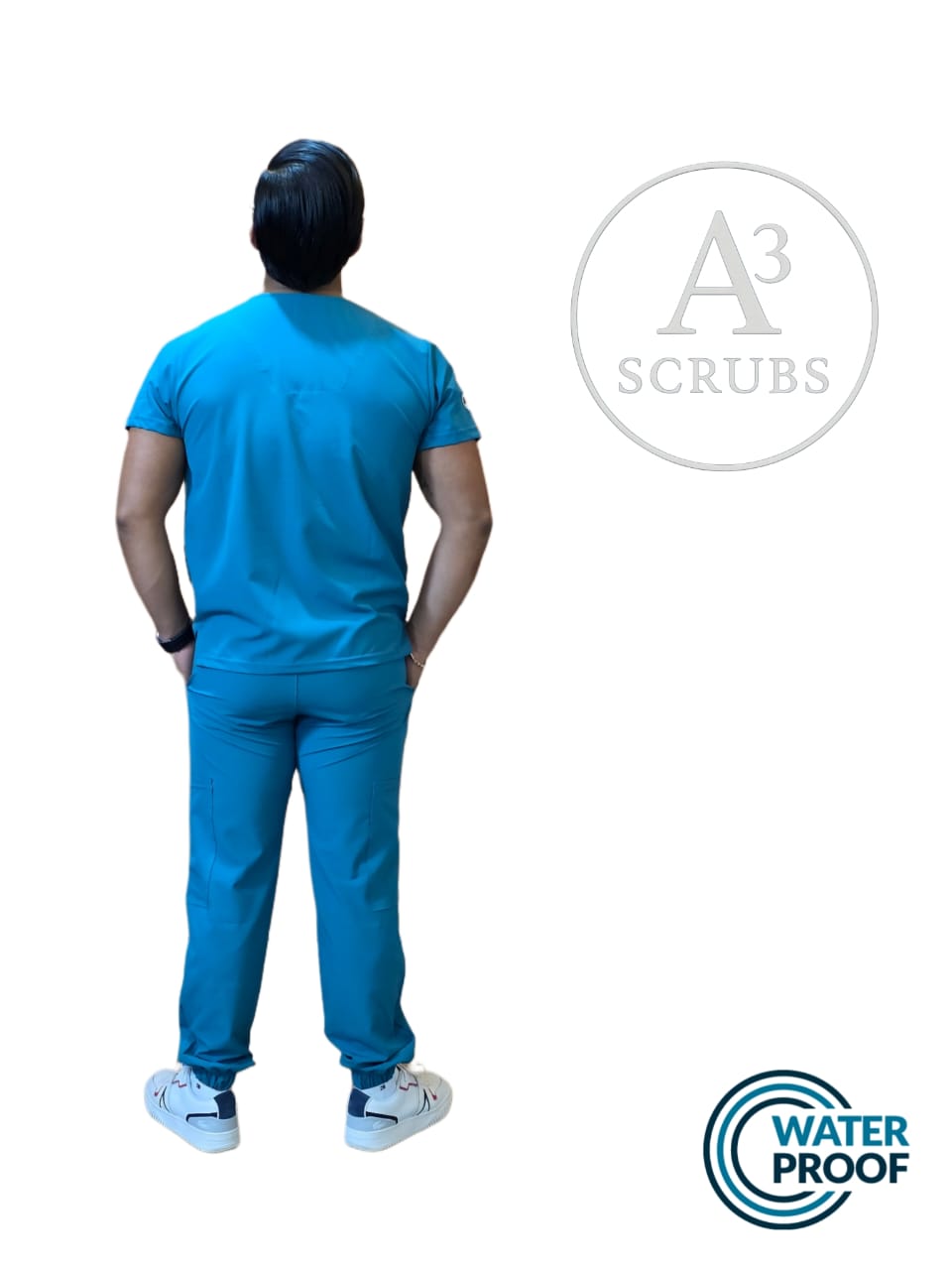 Pijama Quirúrgica Caballero Corte Jogger Color Aqua