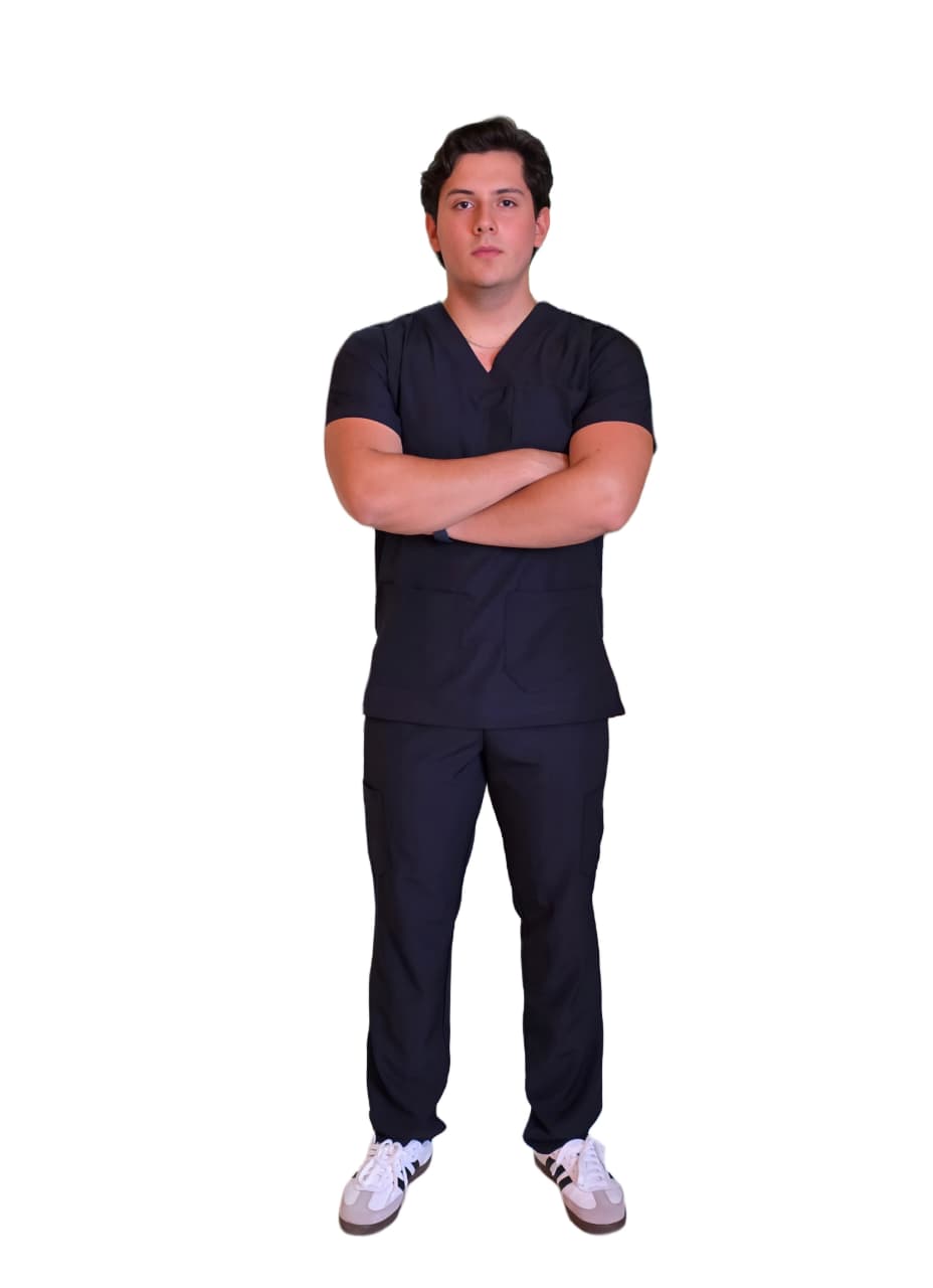Pijama Quirúrgica Caballero Corte Recto Color Azul Marino